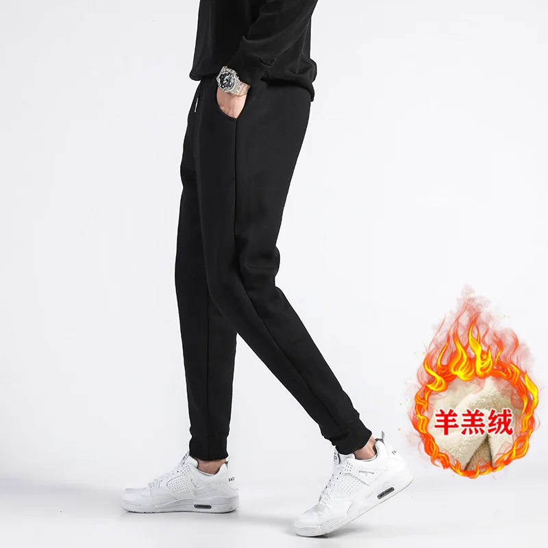 Plus Velvet Thick Sports Pants Men Winter Warm Casual Trousers Large Size 5XL Fleece Pants Outdoor Fitness Running Sweatpants