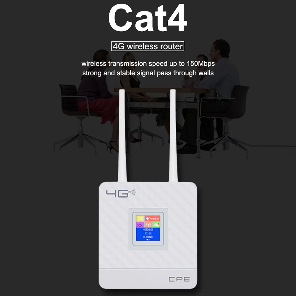 CPE903-E 4G 무선 라우터, 150Mbps 고속 4G LTE 라우터, 홈 호텔용 SIM 카드 슬롯 포함, IEEE 802.11b/g/n