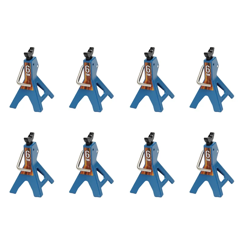 

A13Q-8X Metal Jack Stands Simulation Mini For 1/10 RC Crawler Truck Car Trx4 SCX10 Simulation Climbing Vehicles-Blue