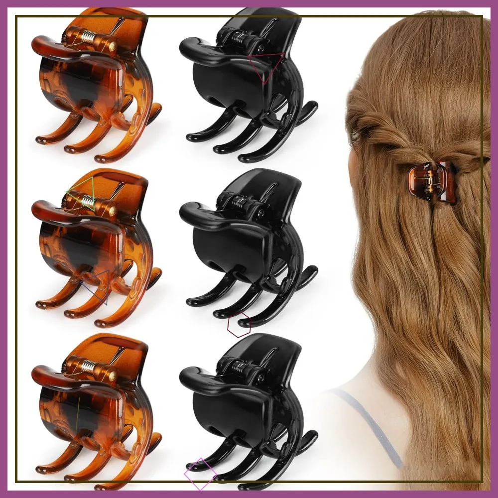 

6 заколок-крабиков для волос, 1,3-дюймовые заколки-крабики для густых или средних волос