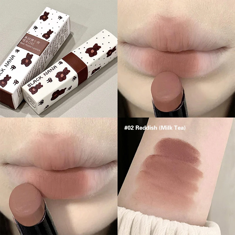 Non-stick Cup Matte Lipstick Long Lasting Waterproof Lip Stick Smudge-free Classic Velvet Finish Lip Tint Makeup Cosmetics