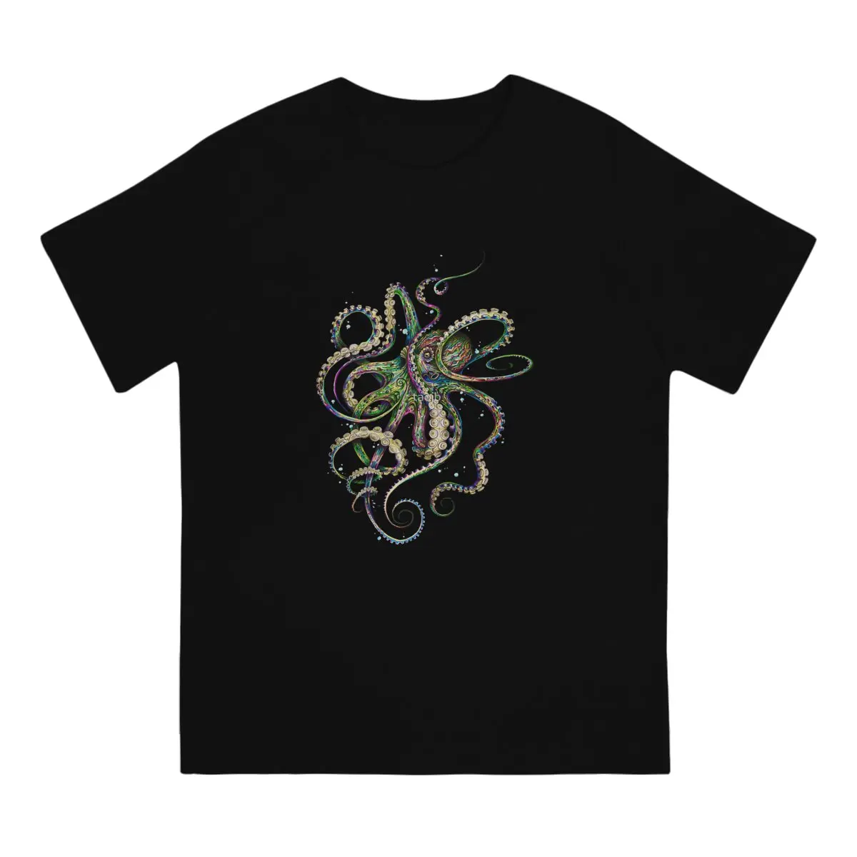 Men Cuttlefish Octopsychedelia  T shirts Men's  High Quality Pure Cotton  T-shirt Cotton Short Sleeves Men's clothing