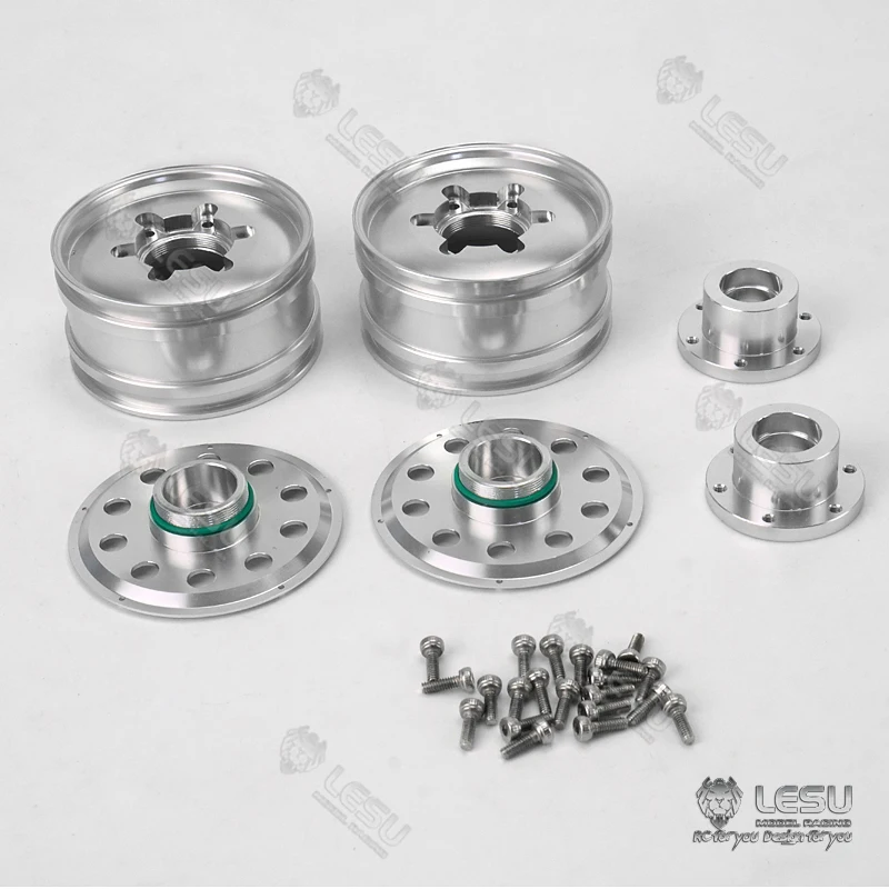 

LESU Metal Front Wheel Hub Brearing for Tamiyaya 1/14 3363 1851 RC Tractor Truck 3348 Remote Control Dumper Car Th15249