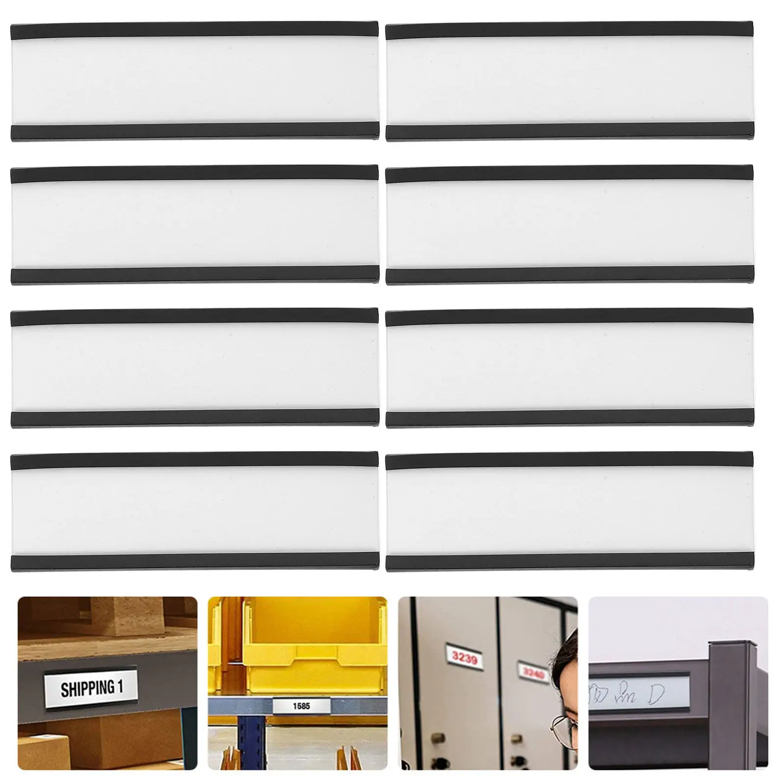 30Pcs Magnetic Shelf Label Holder Strong Sturdy for Machine Panels Locker Doors Warehouse Shelving Product Categorization Holder