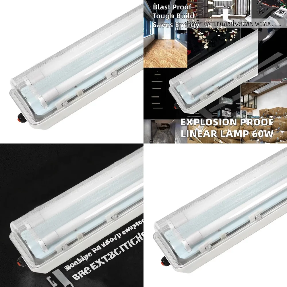 

LED Linear Explosion Proof Lamp for Industrial Lighting IP66 Waterproof 60W 40W .2m .5m Ex Light Certificate Die Cast