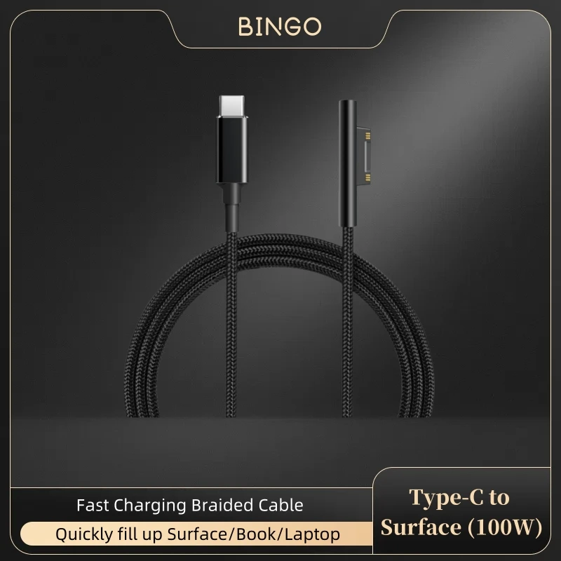 

15V 3A Type C Power Supply Charger Adapter USB C PD Charging Cable for Microsoft Surface Pro 8/7/6/5/4/3 Laptop Book 3/2/1 GO