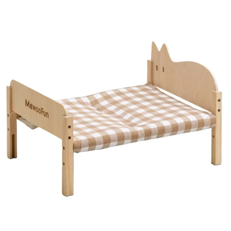 

Wooden Pet Beds Summer Cat Bed Kitten Hammock Sturdy Solid Wood Puppy Small Dog Bed Multiple Beds Can be Stacked for Many Cats