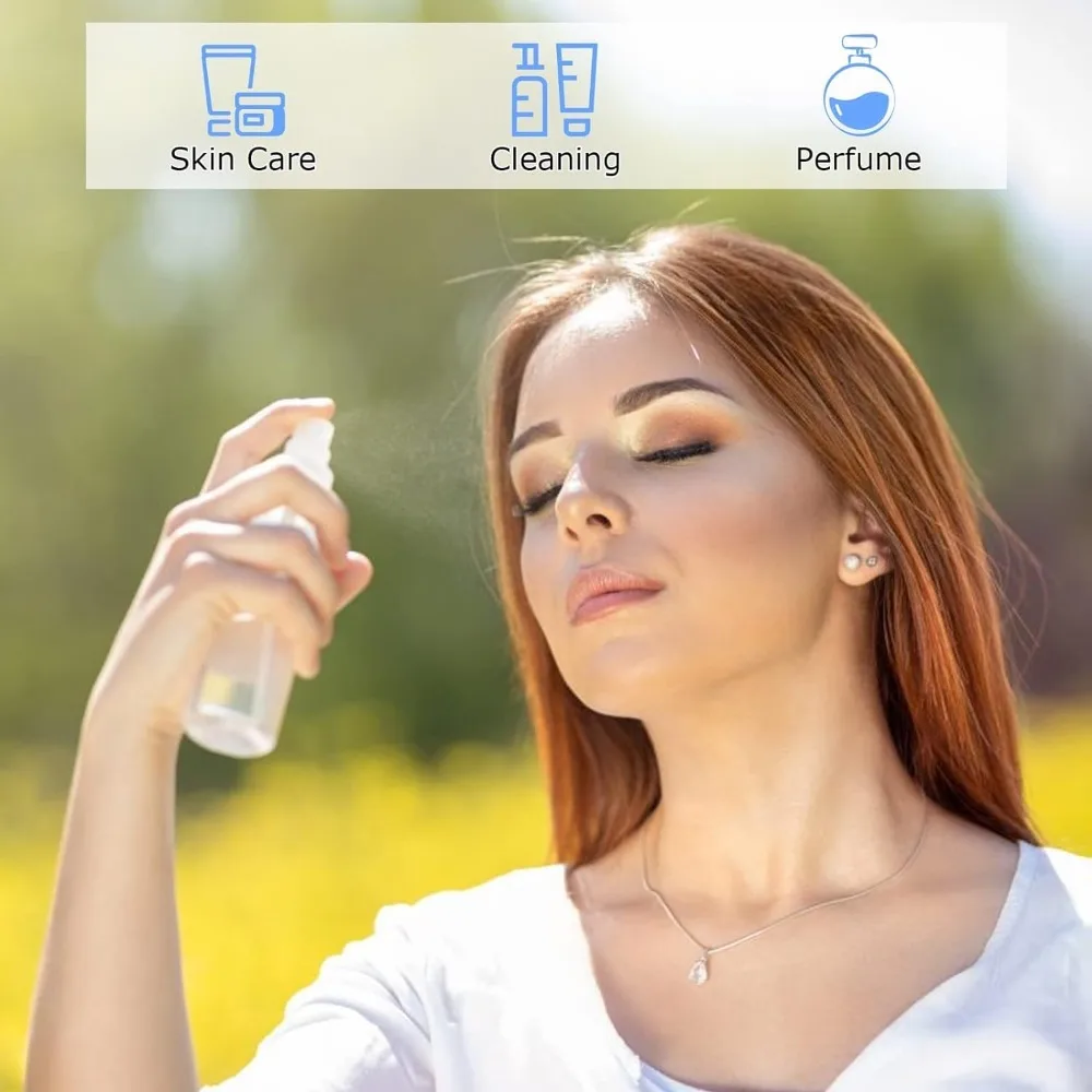 휴대용 투명 플라스틱 무화기 화장품 향수 빈 용기, 리필 가능한 스프레이 병, 10, 30, 50, 60, 100ml, 10 개