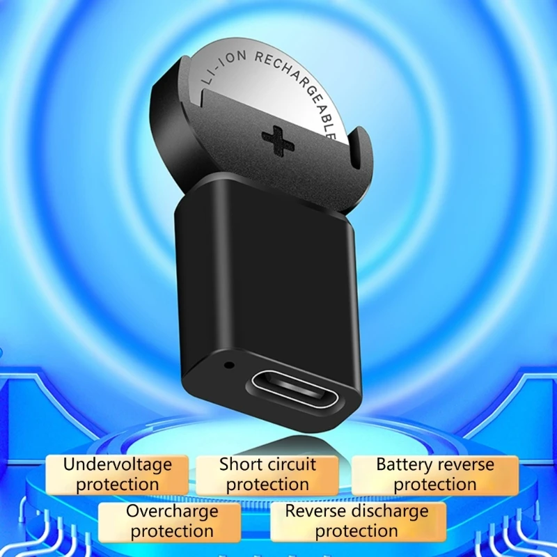 Type-C Plug Lithium 2032 Battery Charger Adapter For LIR2032 LIR2025 ML2032 ML2025 CR2032 Coin Button Cell Battery