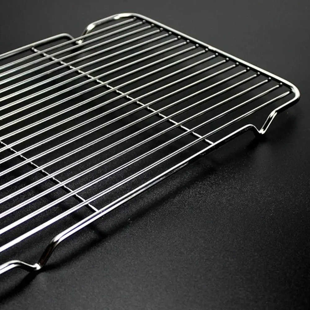 New Stainless Steel Cooling Rack Non-stick Silver Baking Tray BBQ Tray
