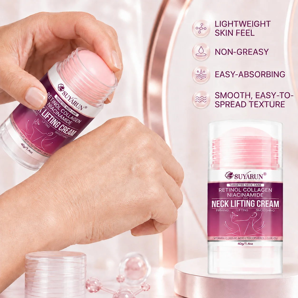 SUYARUN Collagen & Retinol Hand Foot Care Stick - Skin Tightening & Moisturizing Anti-Aging Elasticity Bar, New Beauty Tool.