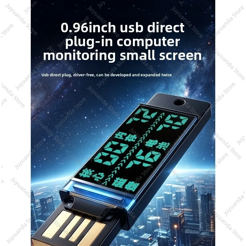 USB Computer Small Screen 0.96 Inch 16-bit Color Screen Operation WIN System Free Drive Automatic Identification Computer Second