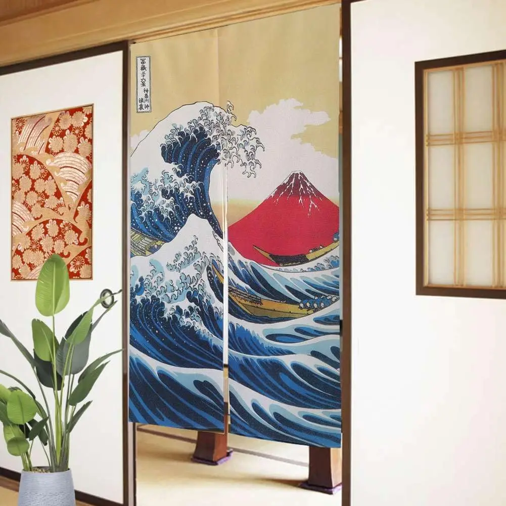 Oriental Classic Ukiyo-e Door Curtain, 