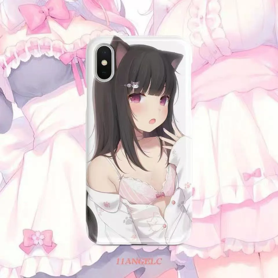 Funda Protectora Suave con Diseño de Gatita Cómica para iPhone 11 12 13 14 15 16 17 Pro Max XR XS 8 7 Plus X SE