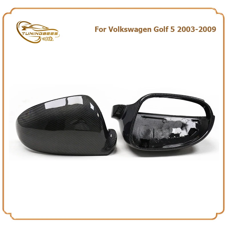 Replacement Style Carbon Fiber Body Side Rearview Mirror Cover For Volkswagen Golf 5 MK5 2003 2004 2005 2006 2007 2008 2009