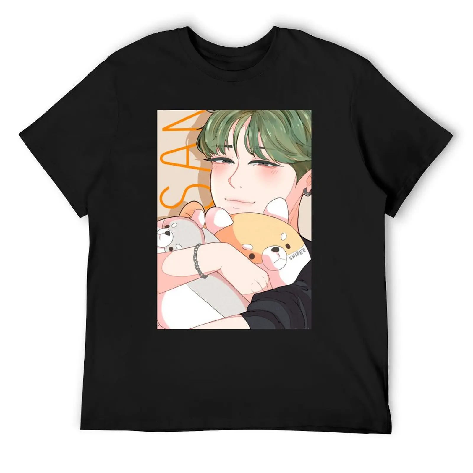 

ATEEZ - Choi San T-Shirt anime shirt Clothing cotton man t-shirts heavyweights T-shirts for men cotton