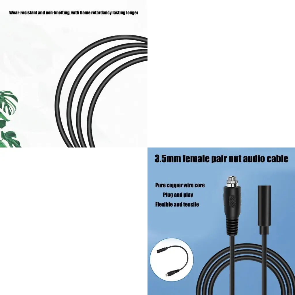 

Heavy Duty 3.5mm Female To Female Audios Cable Secure Screw Lock AntiLoose