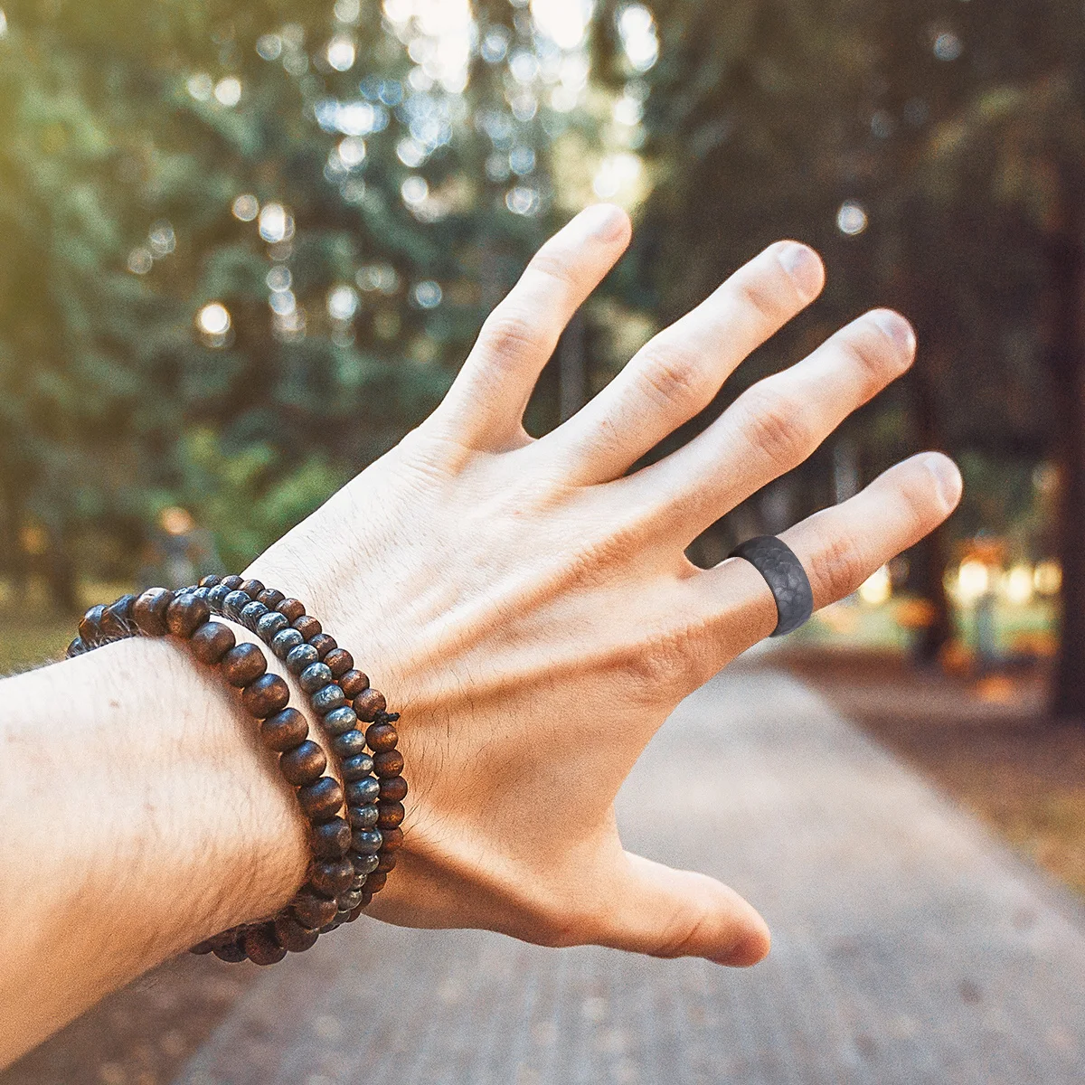 1 قطعة البنصر سيليكون للرياضة في الهواء الطلق مرنة مقاوم للماء ممارسة الفرقة رمادي الحديد No14 إصبع مريح #3