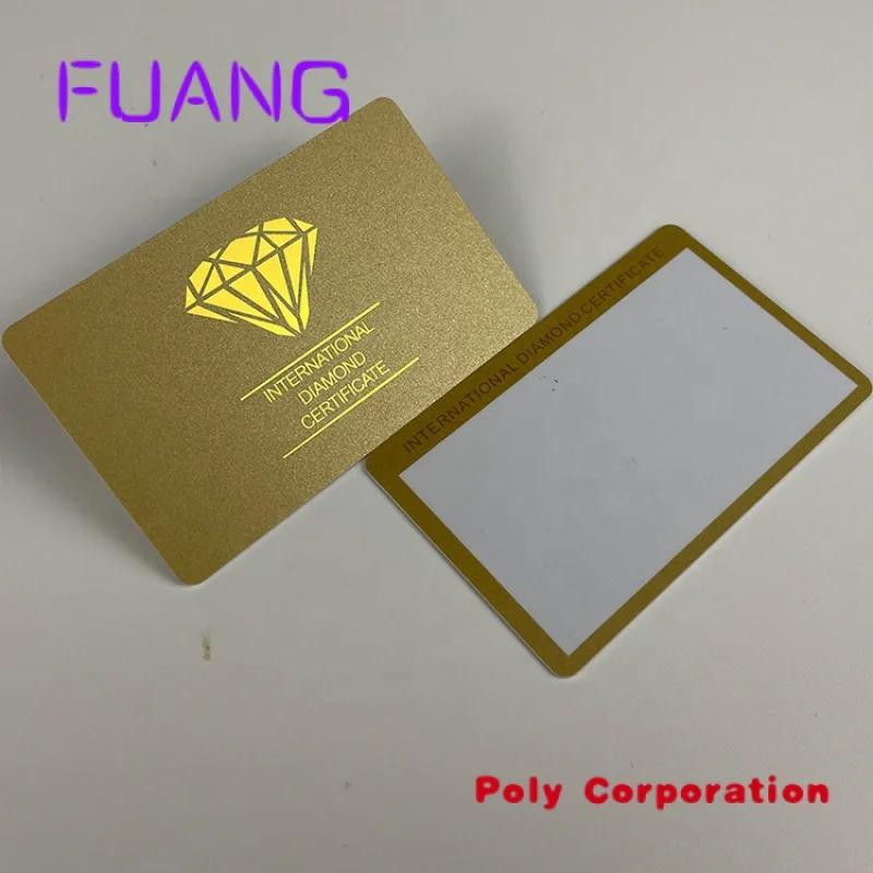 Custom  Custom Golden Powder PVC Business Cards Printing  PVC Membership Card Golden Plastic Card With Gold Foil