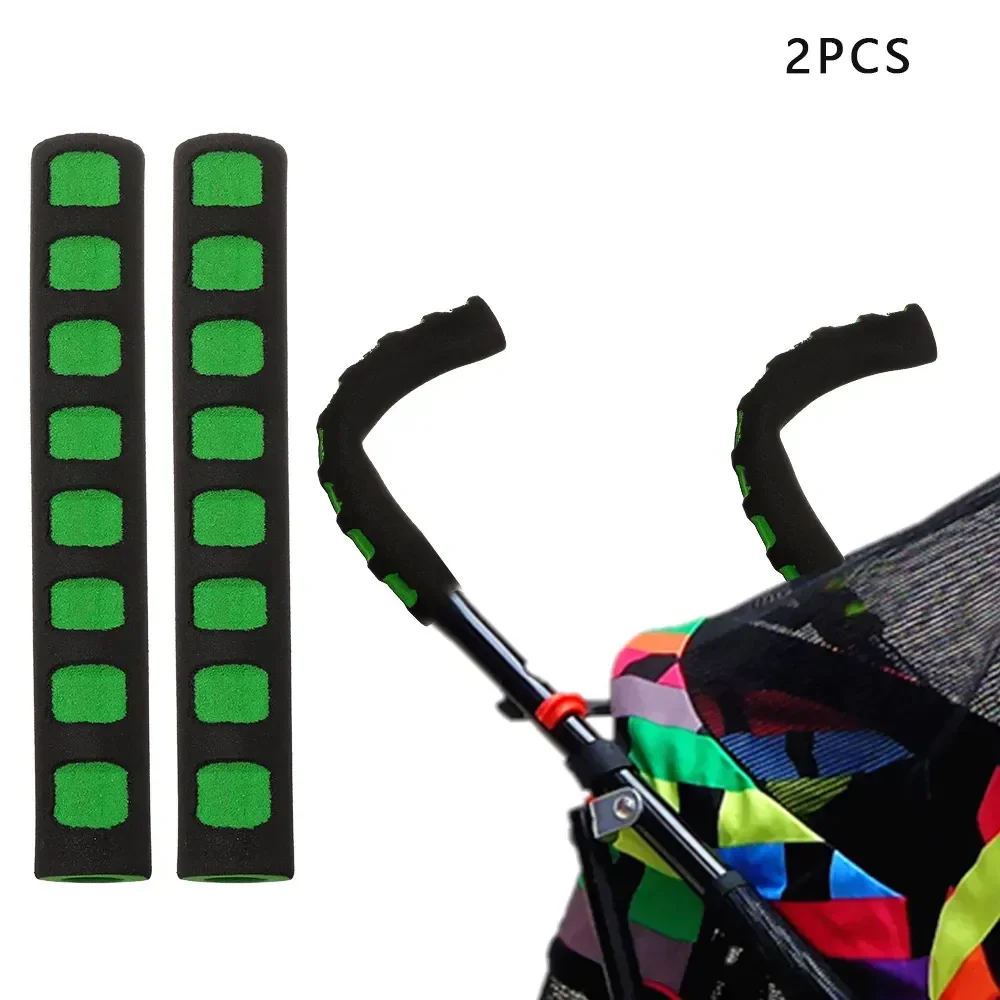 2Pcs Stroller Handle Cover EVA Foam Trolley Armrest Cover Self-adhesive High-elastic Armrest Protection Baby Stroller Accessory