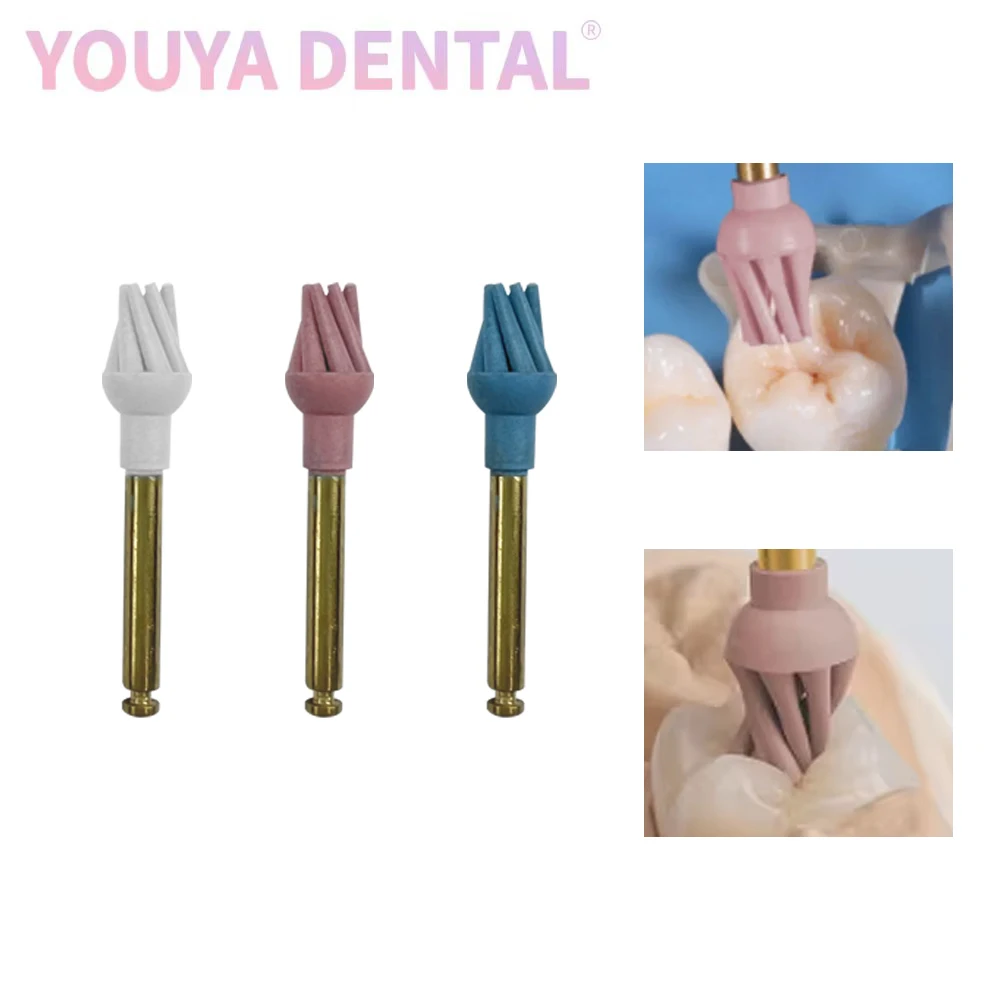 1 Pcs Dental Rubber Polishing Diamond System Composite Polishing Wheel Spiral Flexible Brush Coarse Medium Fine Dental Lab Tools