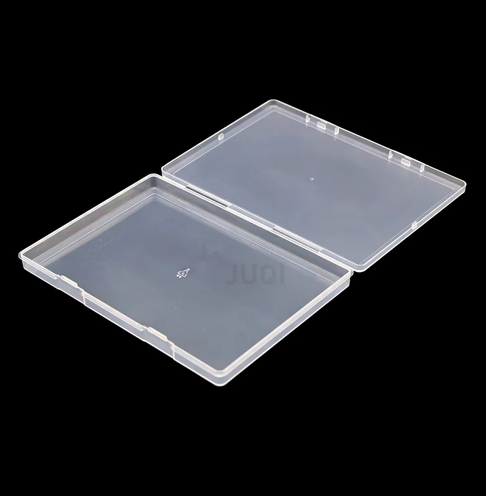 Transparent Desktop Stationery Clear Pencil Box Stickers Storage Case Table Desk Classification Box Plastic Stationary Organizer