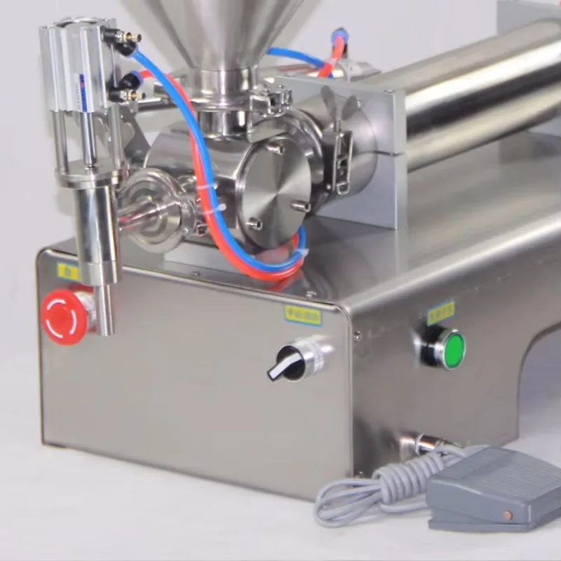 Yogurt Peanut Butter Honey Filling Machine Paste Tomato Cream Bottle Pouch Semi-automatic 1000ml Paste Filling Machine on Table
