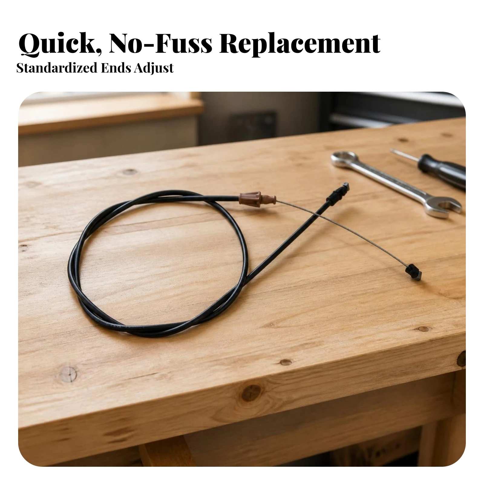 Snow Blower Chute Deflection Cable Direct-Fit Snow Blower Chute Control Cable Sturdy Long-Lasting for Repair Technicians