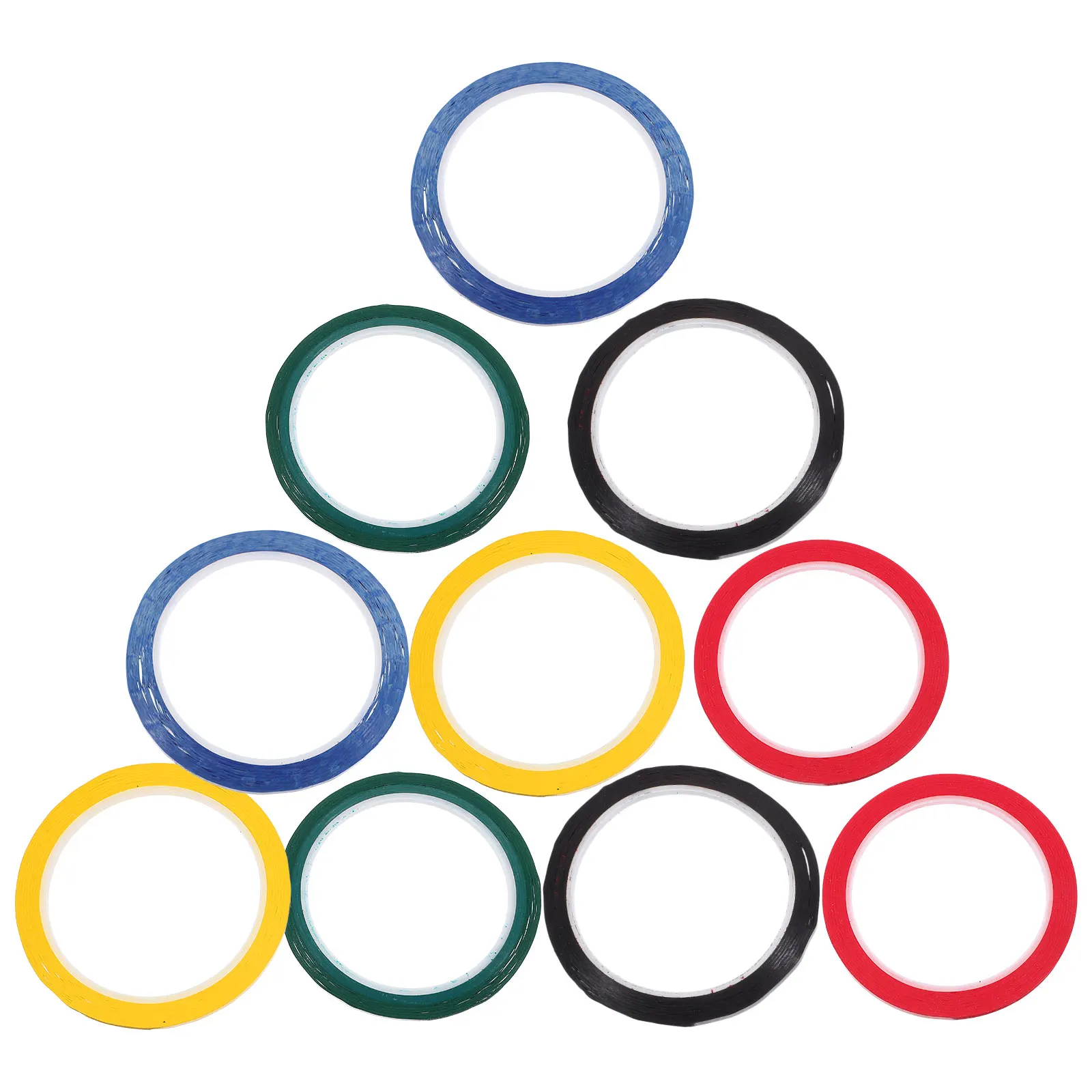 

10pcs Desktop Positioning Tape Warning Cable Color Marking Line Strip Seamless Ultra Thin No Residue Heat Resistance