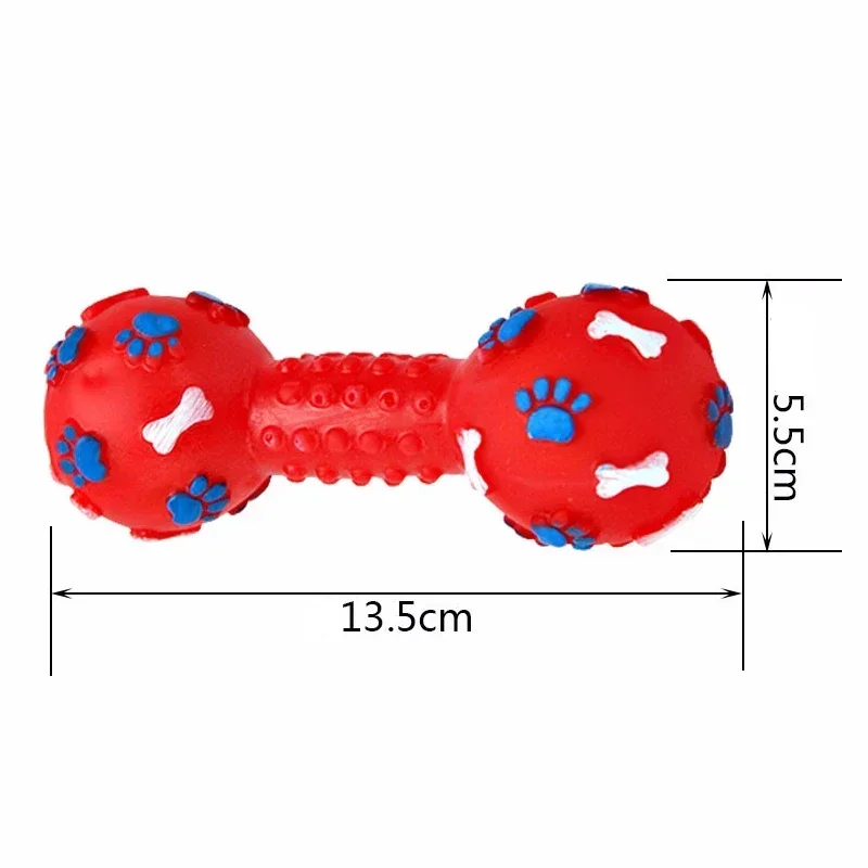 1pcs Large Pet Cat Dog Chew Toys Puppy Squeaky Toy Rubber Dumbbell Chew Sound Fetching Funny Training Toys