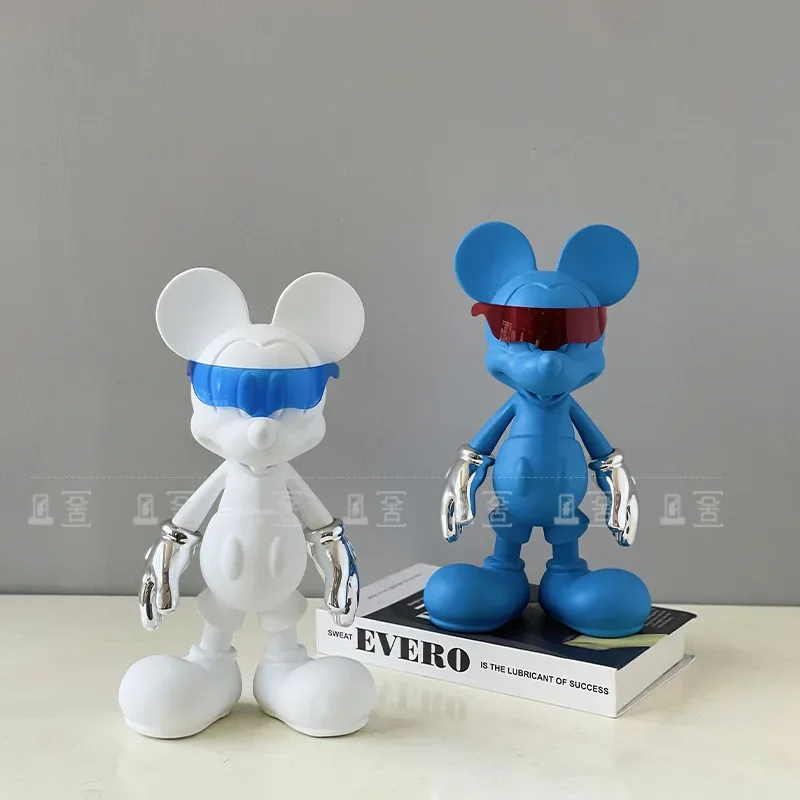 30cm  Disney Light Luxury Creative Glasses Mickey Resin Decorative Cartoon Decorations Christmas Valentine'S Day Gifts