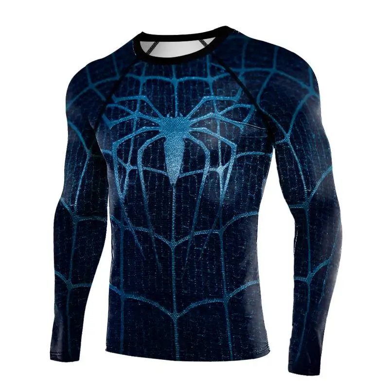 Smile Hero Spider Cosplay Économie pour hommes, chemise de compression à séchage rapide, t-shirt de fitness, costume d'Halloween, nouveauté graphique, Y-