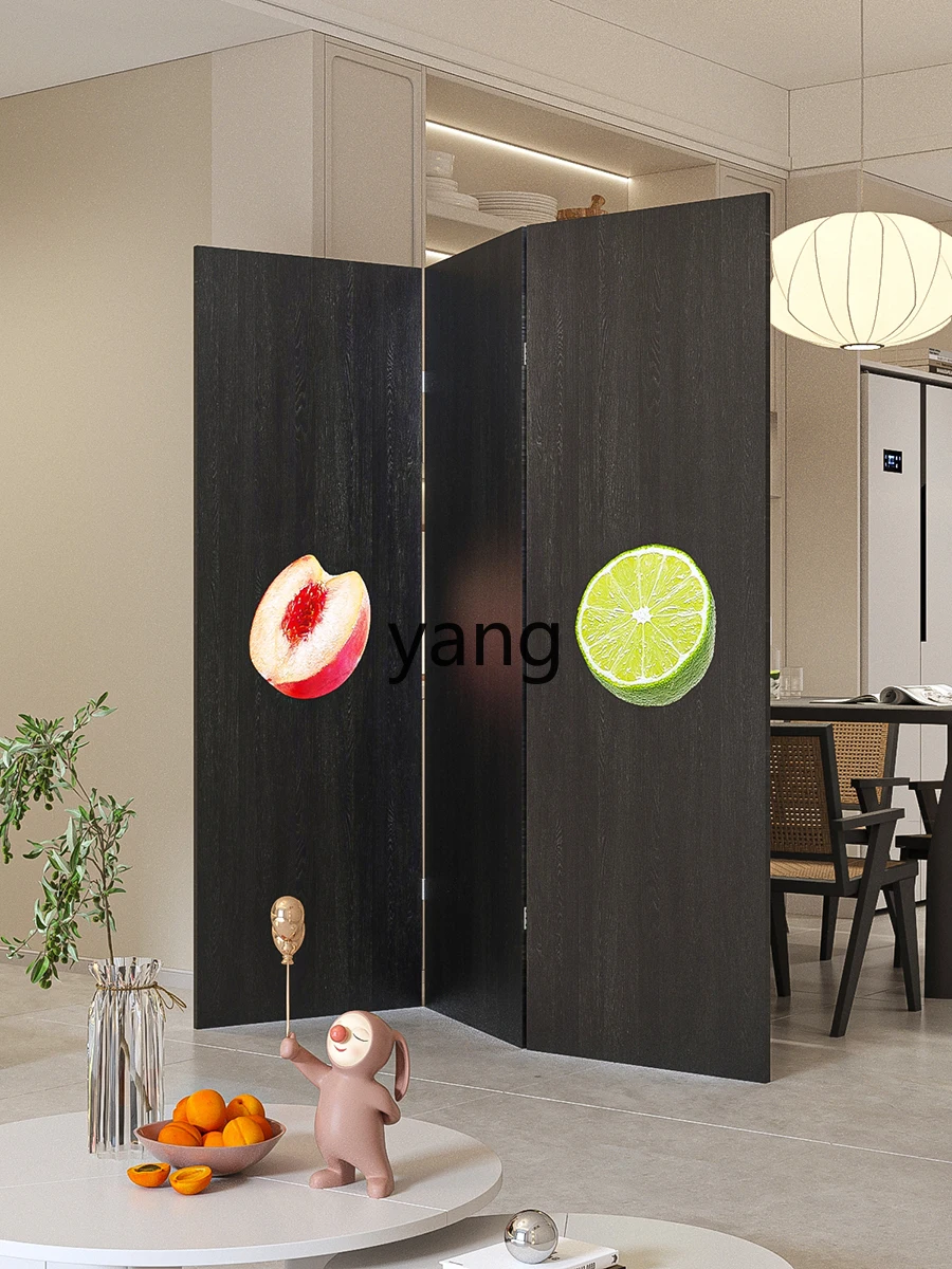 CX  Nordic Simple Retro UV Lacquer Painting Subareas Screens Removable Folding Entry Door Xuan