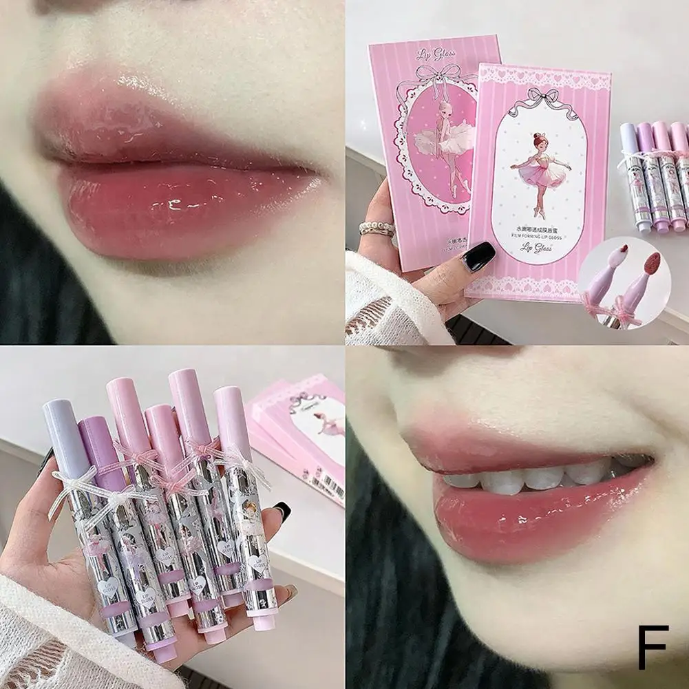 สาวบัลเล่ต์ฟิล์มลิปกลอส Toot Lip Student Party Lip ปากสีแดง Non-stick เมมเบรนถ้วยจางไม่ Lip Gloss สาวบัลเล่ต์ a2C7