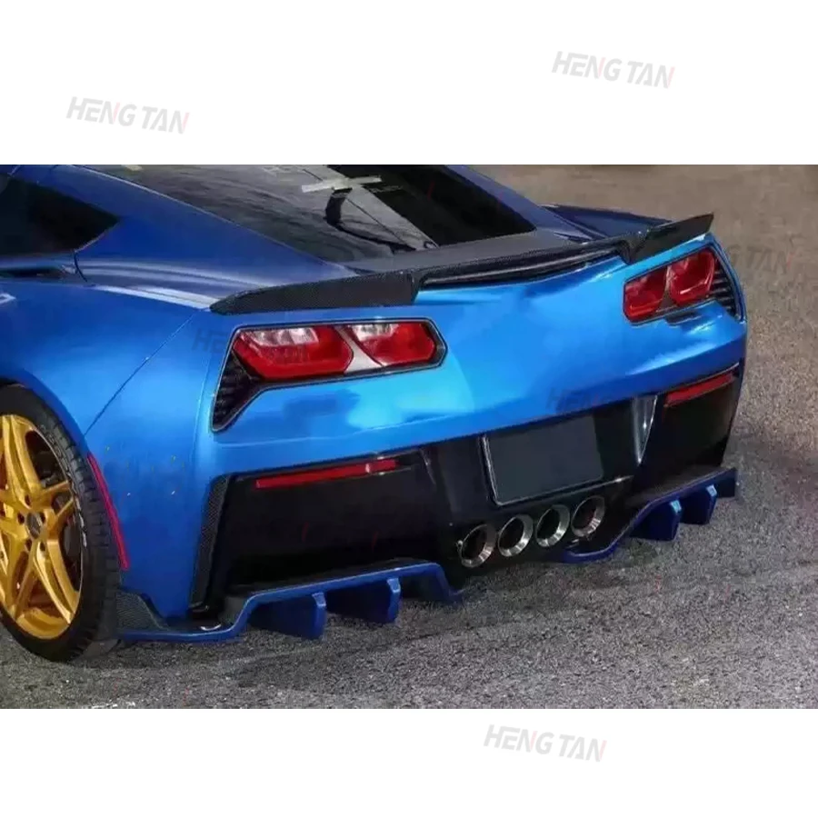 Carbon Fiber Car Rear Bumper Diffuser Lip Parts For Chevrolet Corvette C7 Sport 2014-2018 Body kit