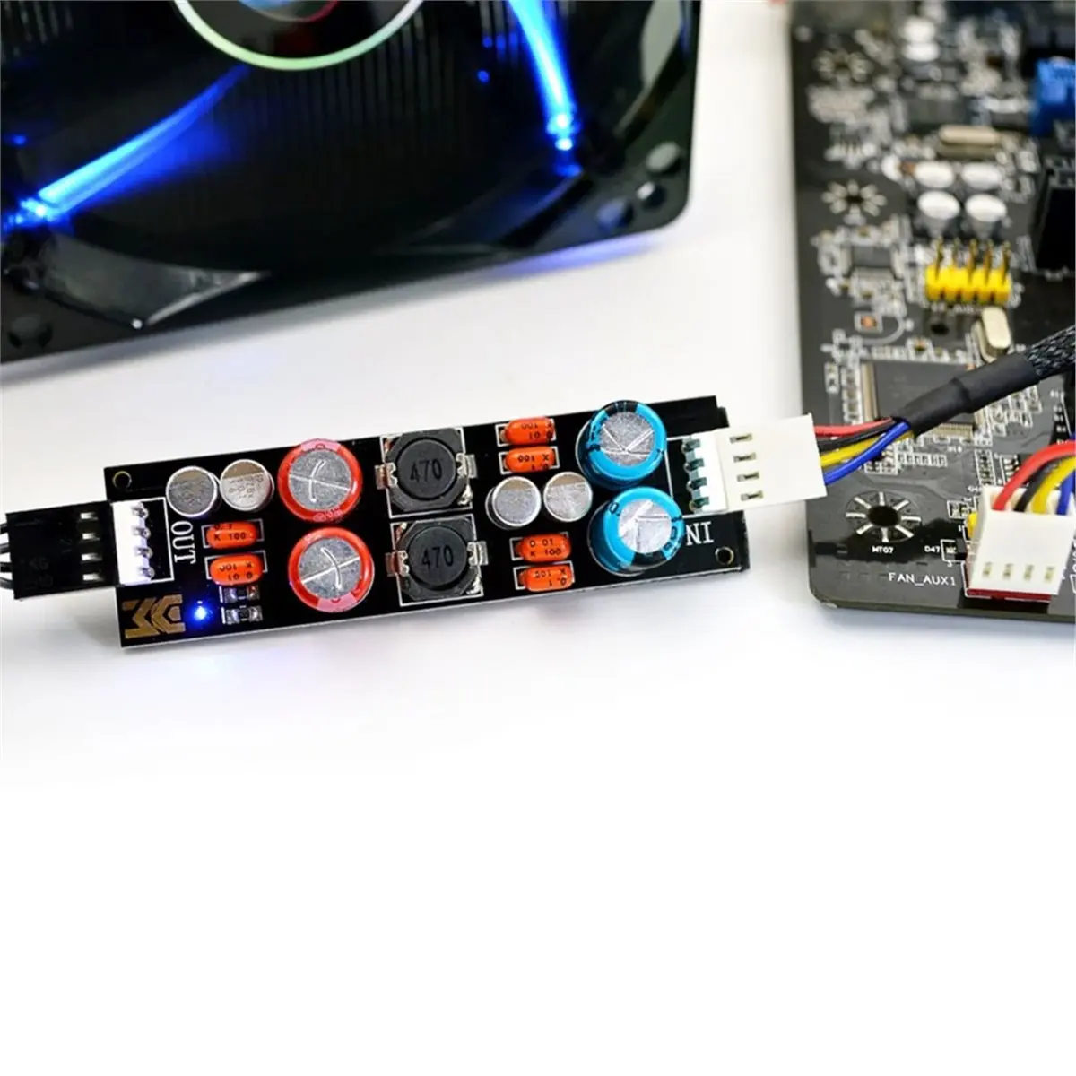 ★♠♥Y235A Hot Sale-PC Isolation Hifi Power Purification 4Pin Fan Power Noise Filter Ic Ze