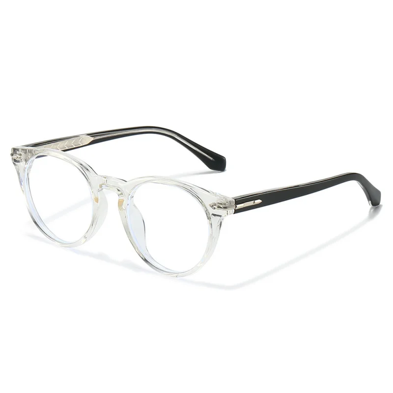 QUality Oval Cat Eye Glasses Frame Women Transparent Tr90 Frames Stainless Steel Leg Classic Fashion Anti Blue Light Glasses