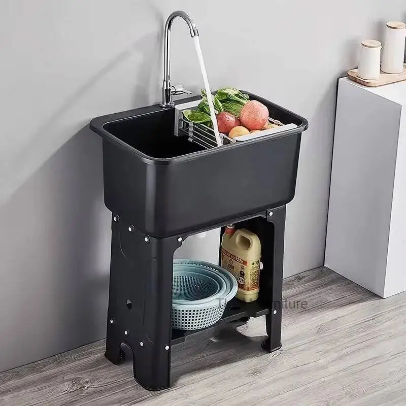 

Multifunctional Kitchen Sink Large Capacity Vegetable Basin Household Wash Basin Canteen Dishwashing Sink Kitchen Supplies