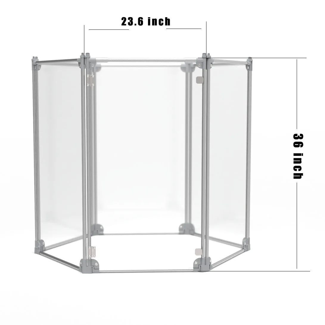 New acrylic aluminium detachable safety large pet supplies transparent indoor cat dog fence kennel house