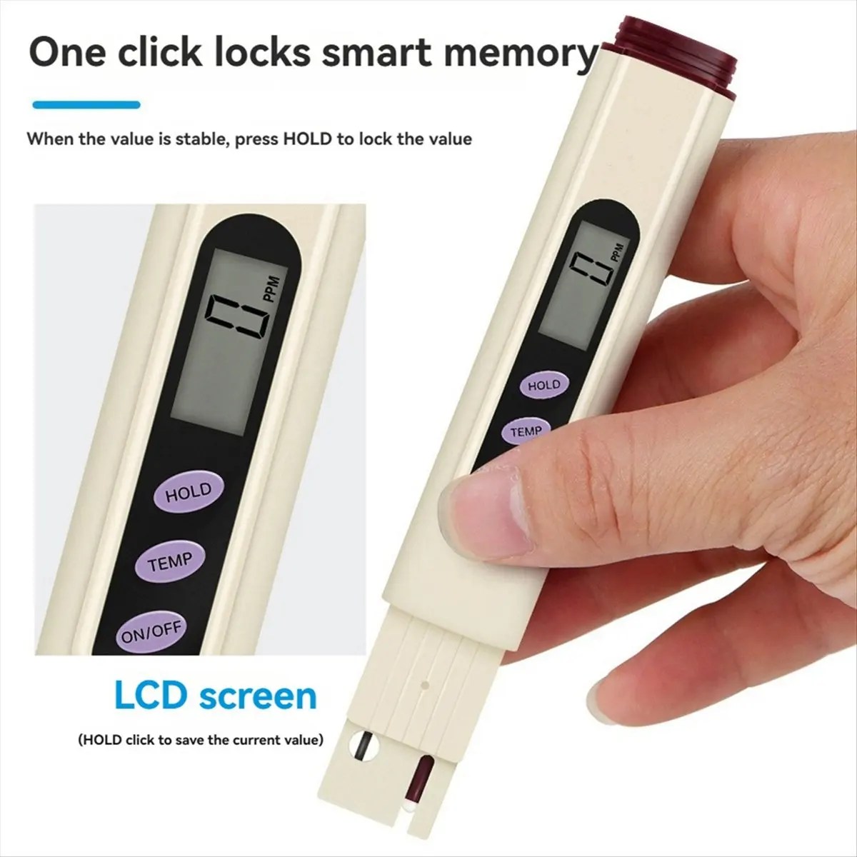 AC※▼●2425-Portable TDS Meter Water Quality Tester for Drinking Water, Aquariums, Pools, Hydroponics Temp & Purity Measurement Pe