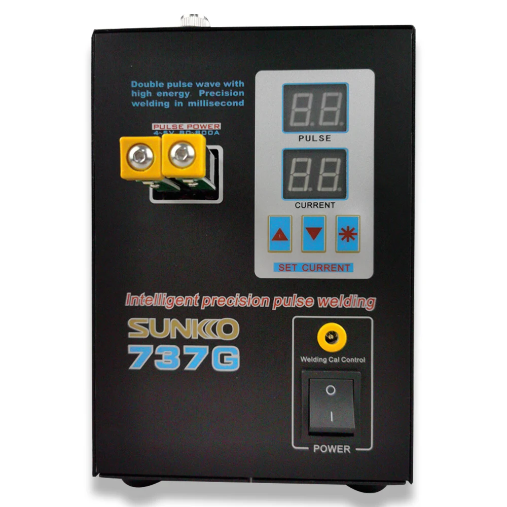 737G Spot Welder Machine 1.5kw LED Illumination Dual Digital Display Double Pulse Welding Machine for 18650 battery