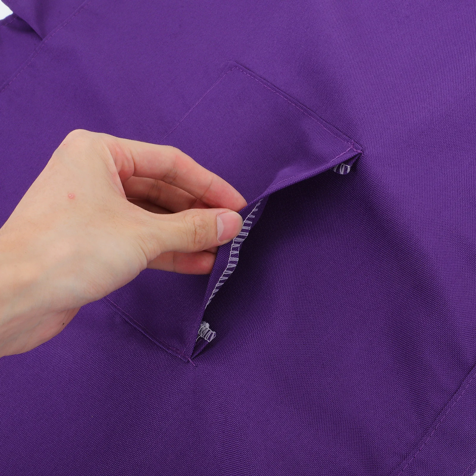 1 قطعة مريلة الخصر النسائية قصيرة تنفس نصف المئزر مع جيب لمطعم مقهى خادم نادلة ملابس العمل الموحدة #3