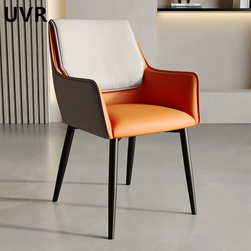 UVR Home Light Luxury Nordic Style Dining Chair Modern Simple Living Room Chair Sedentary Comfortable Soft Backrest Chair