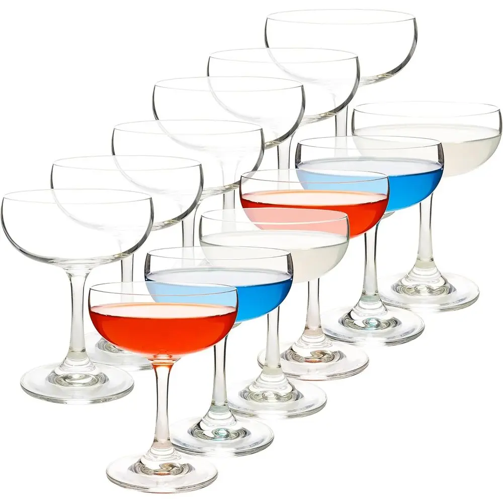 

Coupe Champagne Glasses Set of 12 Crystal Cocktail Glasses with Short Stem, 7 oz