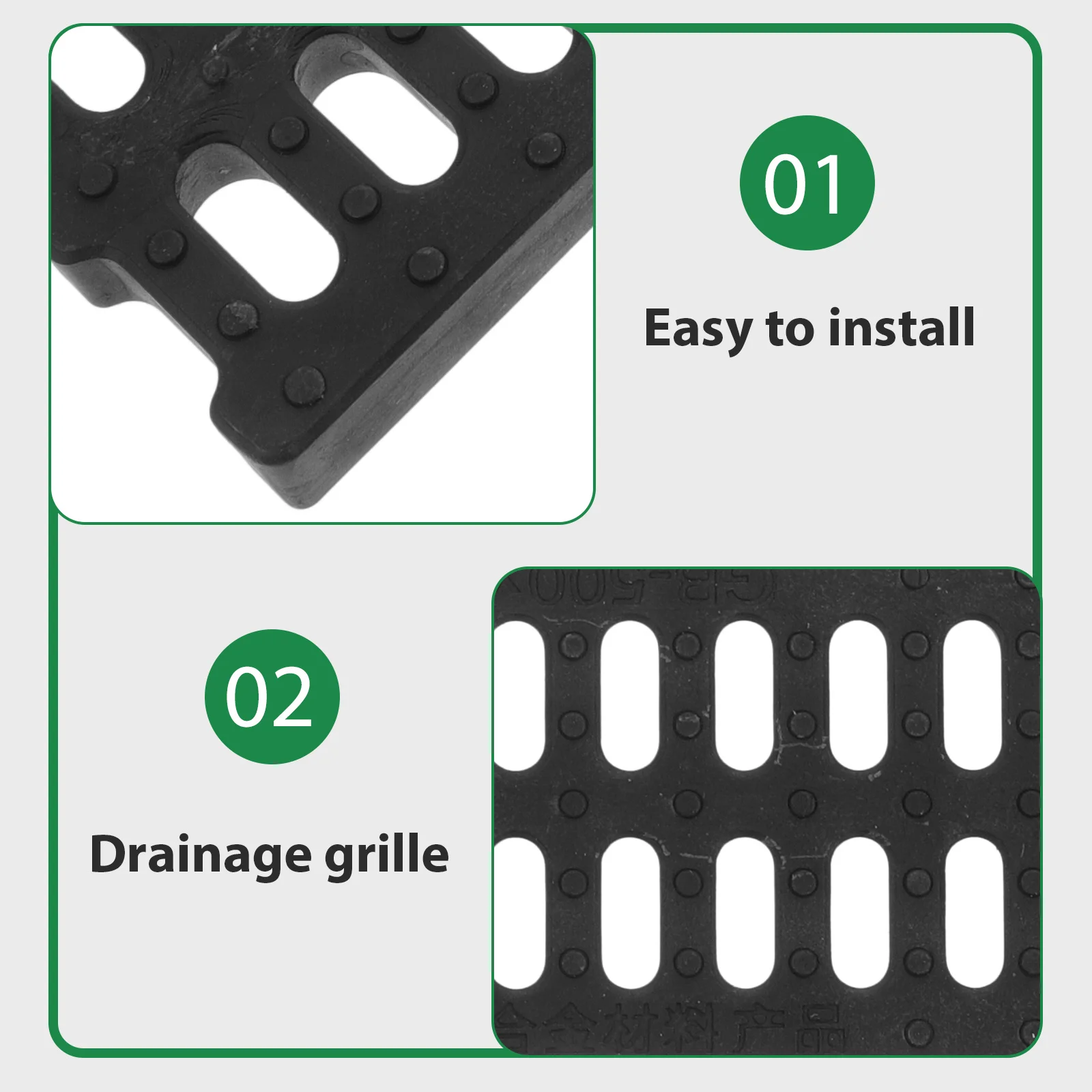 

Drainage Grate Plastic Trench Cover For Outdoor Kitchen Driveway Garage Floor Channel Drain Sturdy Sewer Grate Replaceable