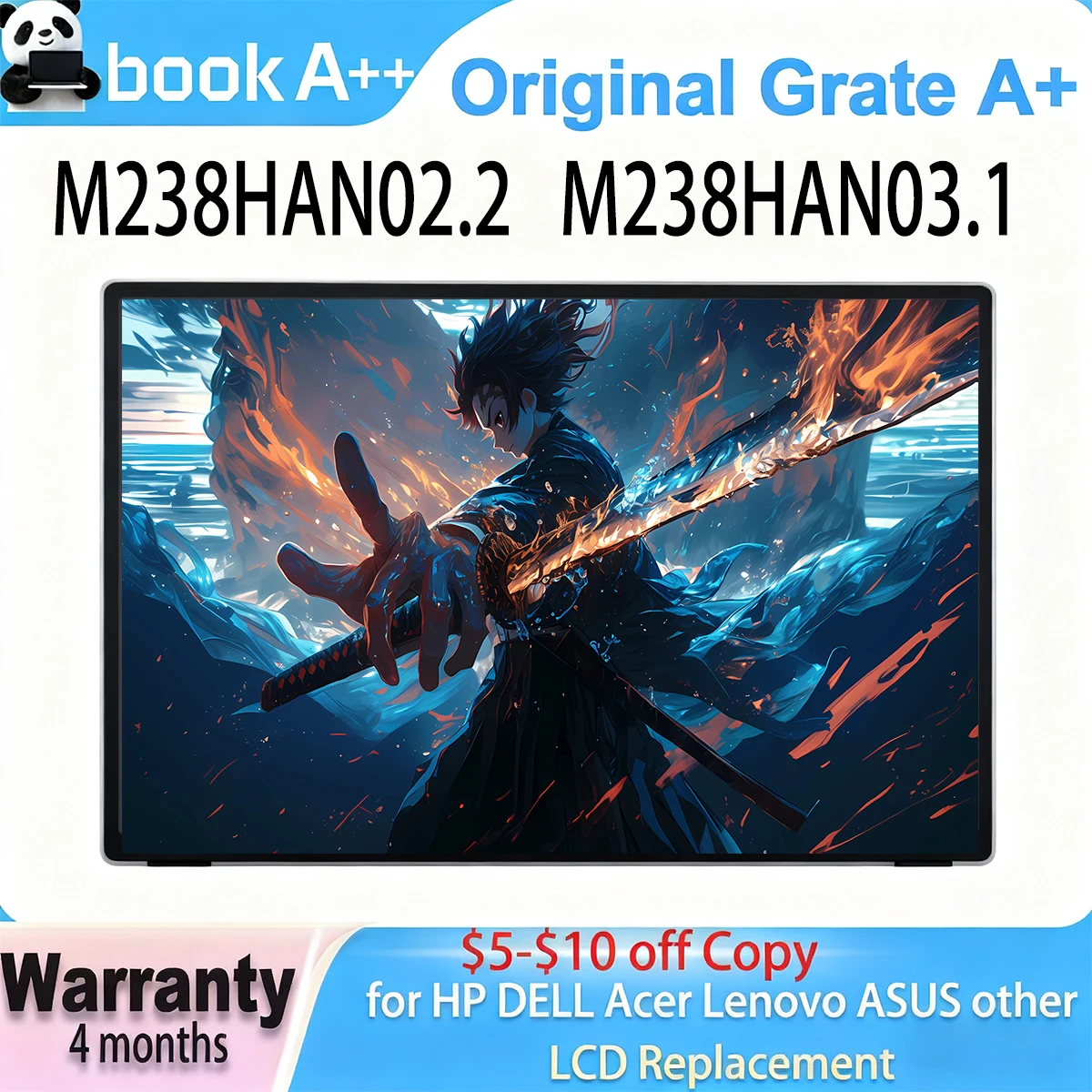 

Original New 23.8" Lcd Screen 1920*1080 FHD M238HAN02.2 M238HAN03.1 for Lenovo for DELL for HP for Computer Monitors