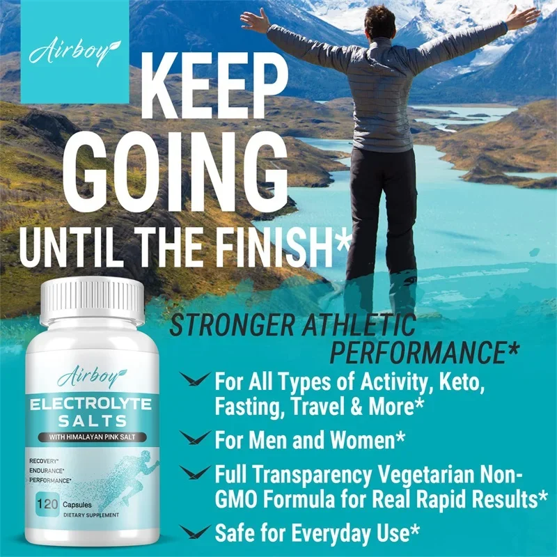 Electrolyte Salts Capsules - Supports Electrolyte Balance, Promotes Muscle Recovery, Reduces Muscle Cramping Supplement - Image 6