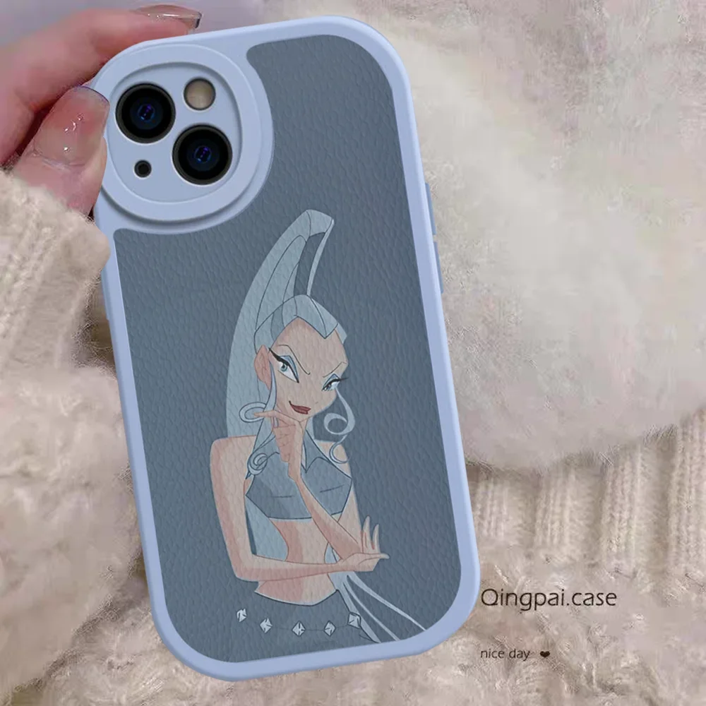 Girl W-Winx Clubs  Phone Case Hard Leather For iPhone 14 13 12 Mini 11 14 Pro Max Xs X Xr 7 8 Plus Fundas