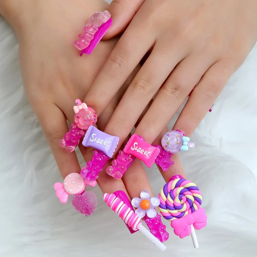 

Christmas Ballerina False Nails Fashion Full Cover Press on Nails Nail Tips Detachable Wearable False Nail Women