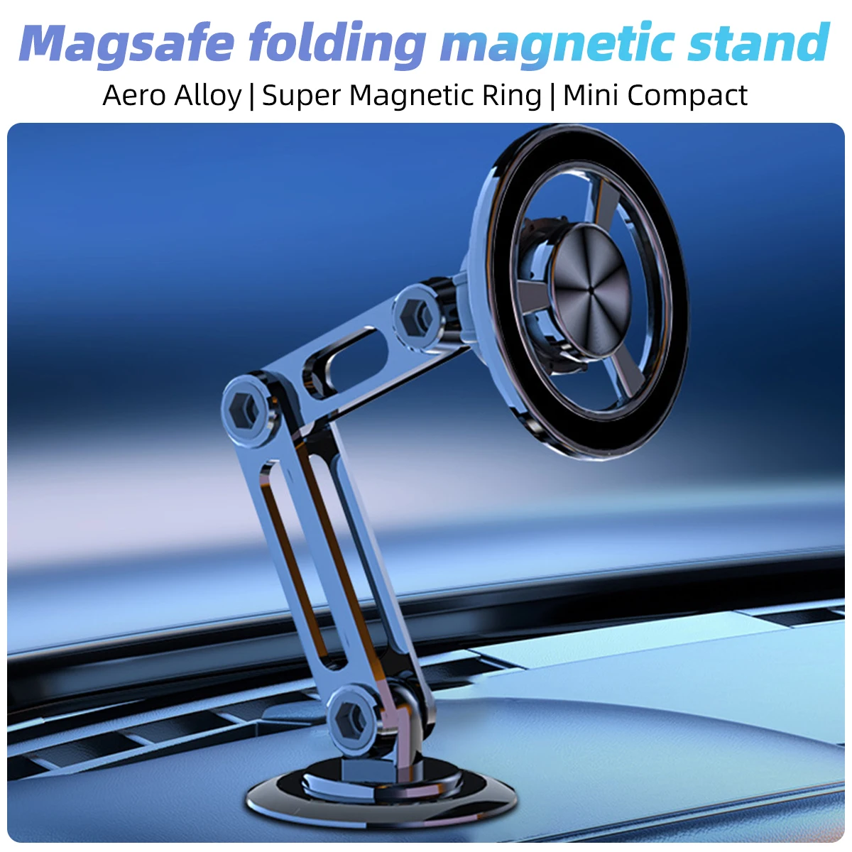 Universal 360 Degree Magnetic Phone Holder Telescoping Car Phone Mount for iPhone 14 13 12 11 Max Plus Car Navigation Bracket